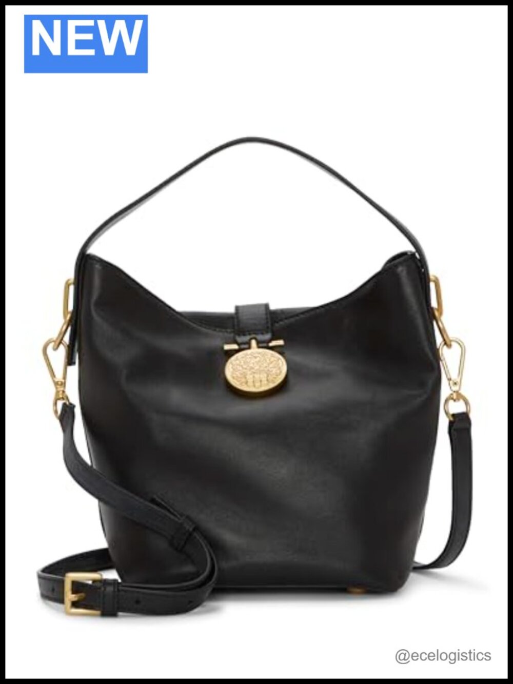Vince Camuto Leather Crossbody Bag with Magnetic Closure